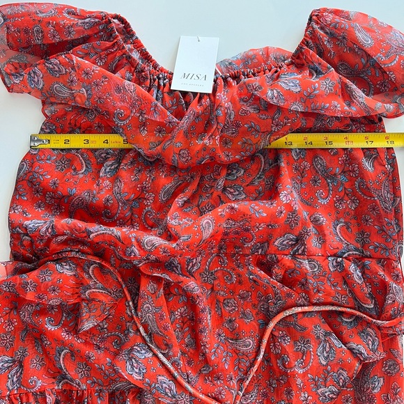 MISA - Kiera Paisley Off-Shoulder Maxi Dress - Picture 9 of 9